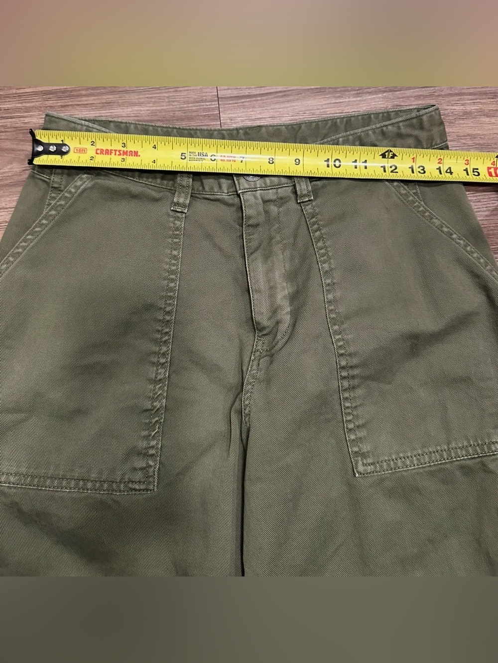 Mid rise twill barrel pants Women's Jeans - Picture 4 of 4